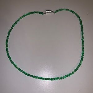 Light green seed bead choker